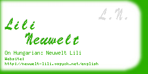 lili neuwelt business card